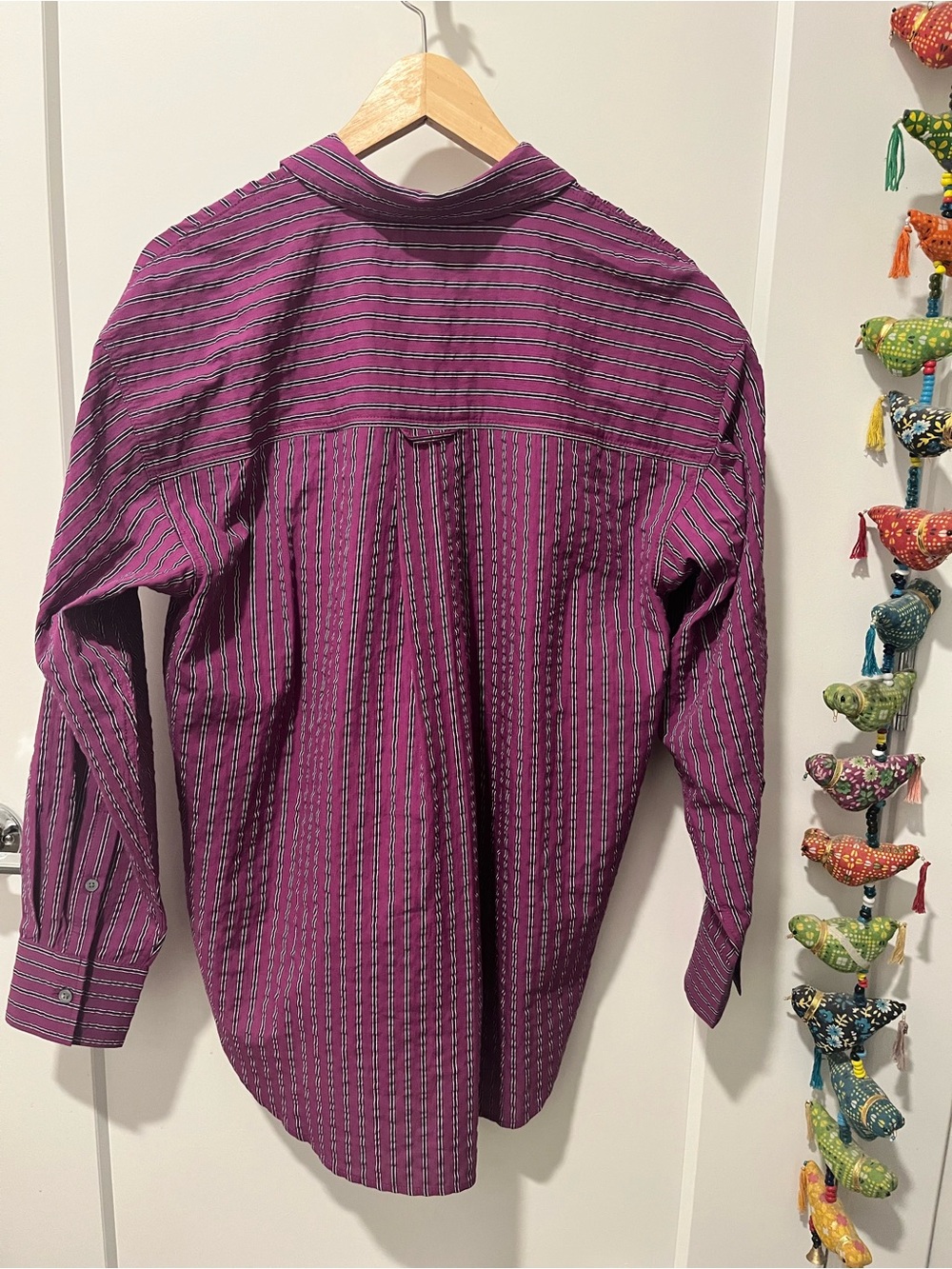 J. Crew Etienne Oversized Shirt, Dobby Stripe, Sz XSM, NWT - Picture 8 of 12